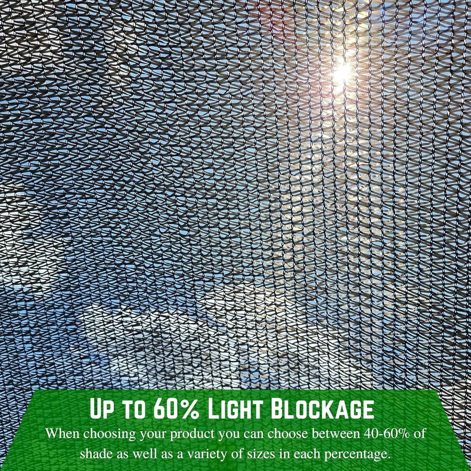 - Black Shade Cloth - 60% - (12' X 30') - Mesh Fabric for Fence Privacy Screen, Garden Shade, Mesh Fence Screening, Shade Cloth Rolls, Wind Screen