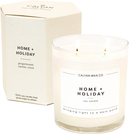 2 Wick Candle, Home + Holiday Scented Candle, 37 Hour Burn Time, Aromatherapy Soy Candles, Non Toxic & Vegan Soy Wax, Glass Tumbler Scented Candles, 8.8Oz