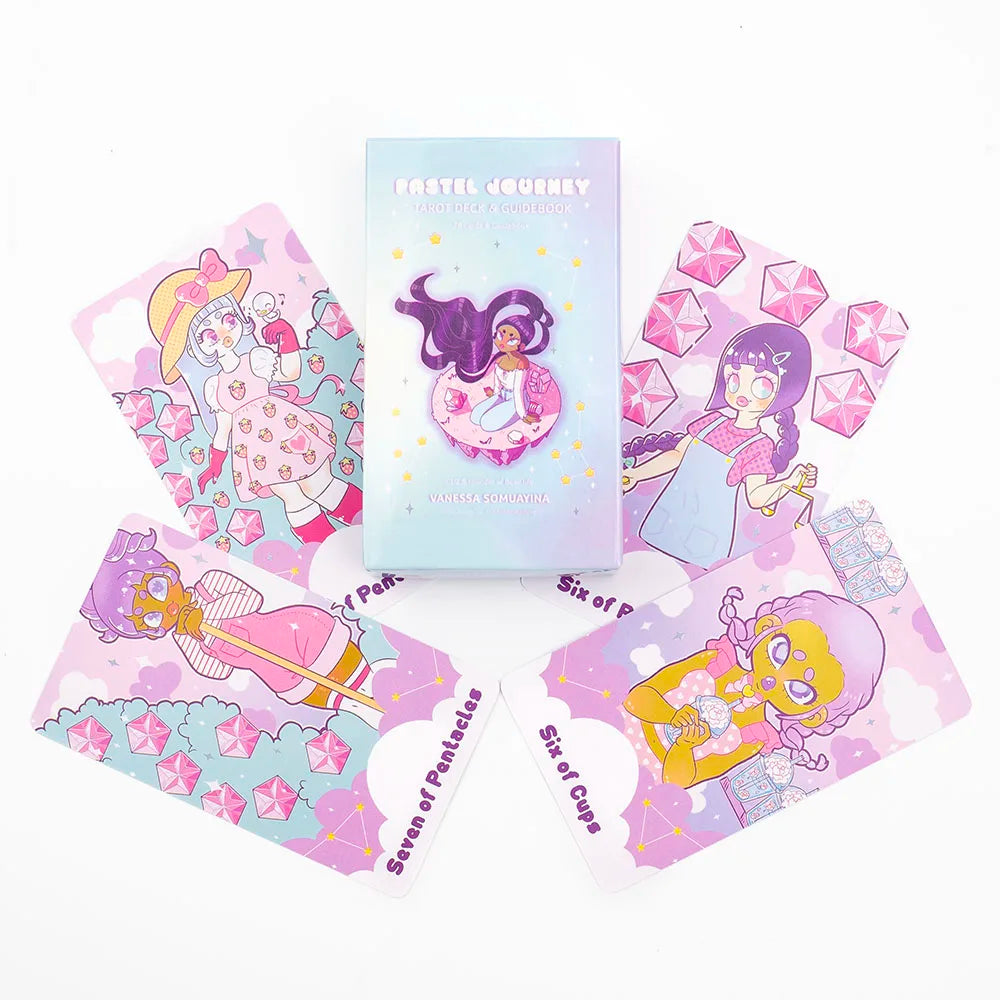 2024 New Style Pastel Journey Tarot Deck 78Pcs Tarot Cards Tarot Deck Collectible Oracle Card Set 10.4*6.1Cm