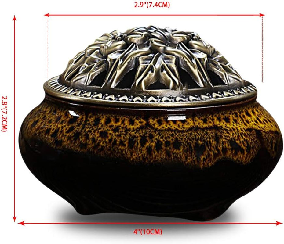 Ceramic Home Decoration Incense Sticks or Cones Burner Porcelain Incense Holder