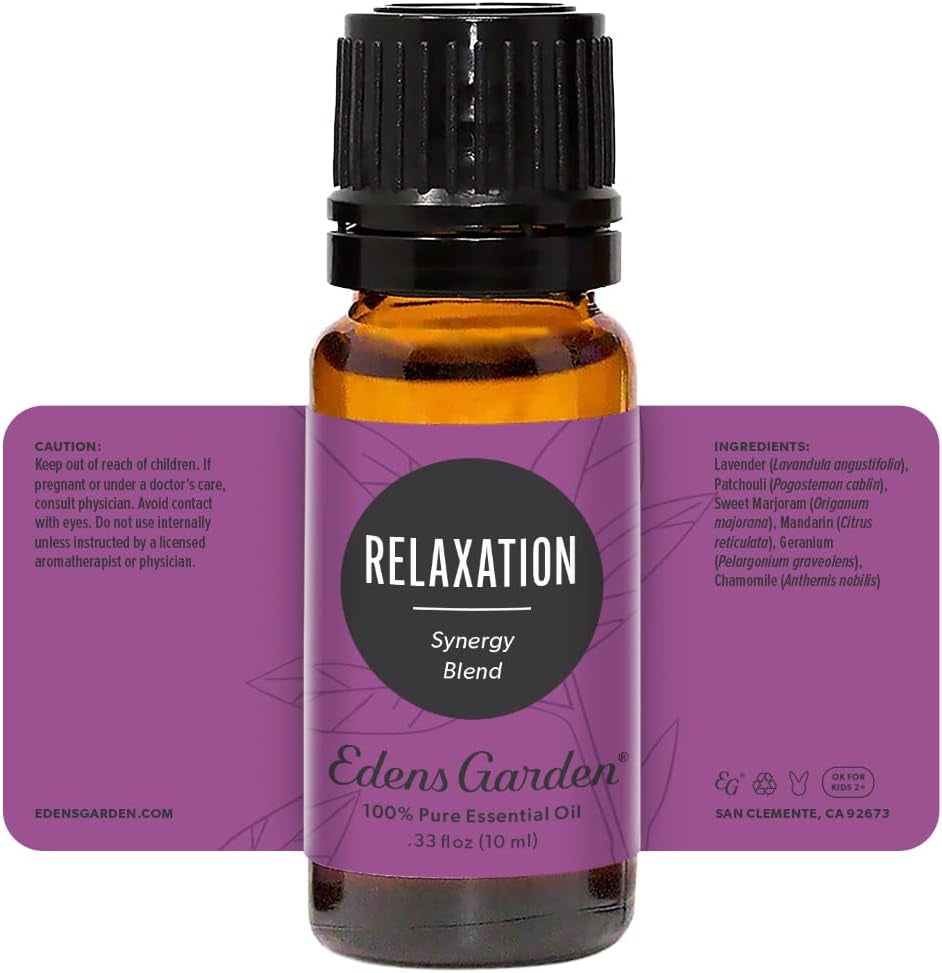 Relaxation Essential Oil Blend- 100% Pure Premium Grade, Undiluted, Natural, Therapeutic, Aromatherapy, the Best for Diffusing, Skin, Candle, Humidifiers 10 Ml (.33 Fl Oz)