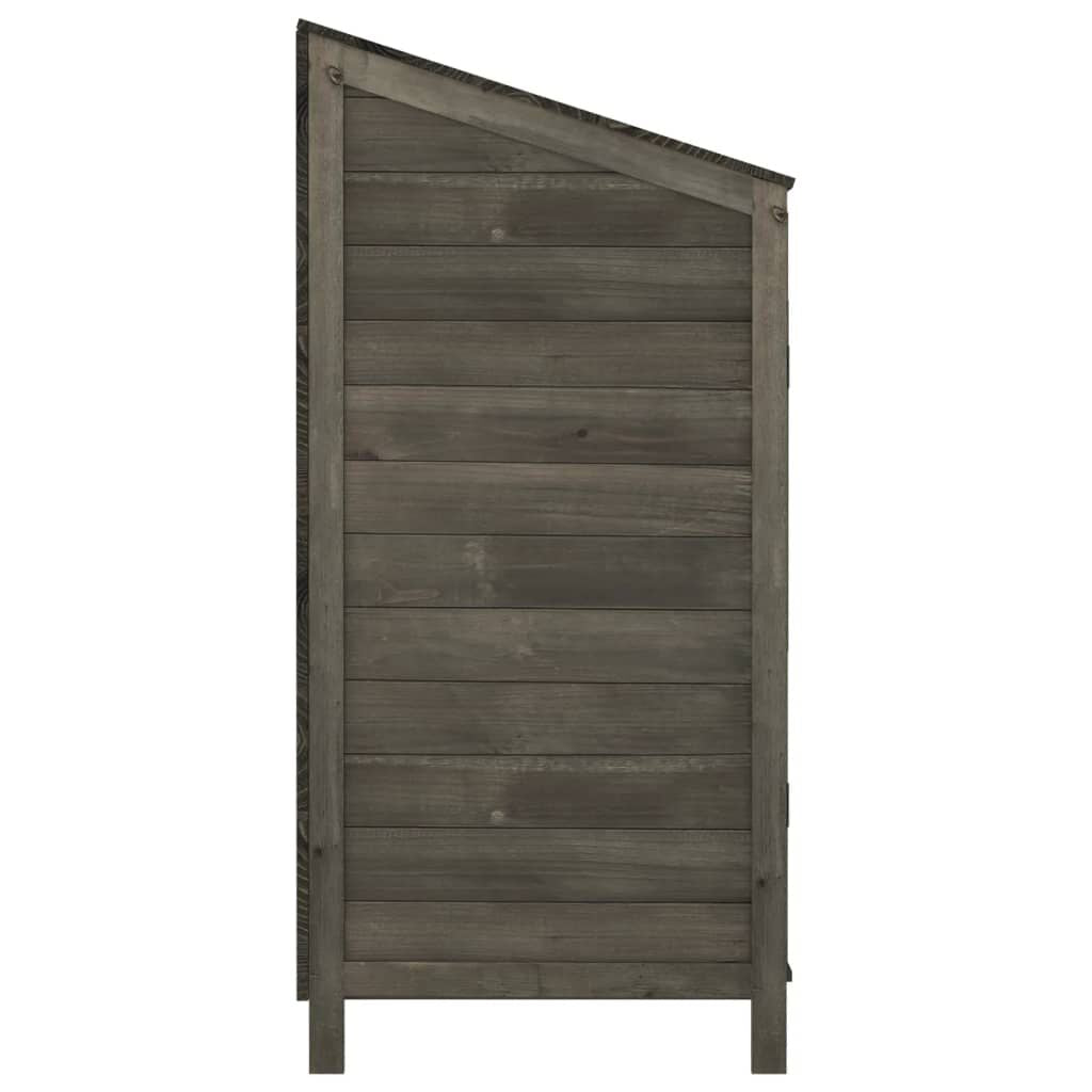 Garden Shed Anthracite Solid Fir Wood Medium Garden Shed