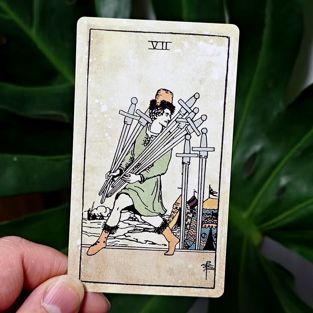 Vintage Tarot Deck Spanish Edition 10.3*6Cm 78 Pcs Tarot Cards Based on Rider Waite System Espanol