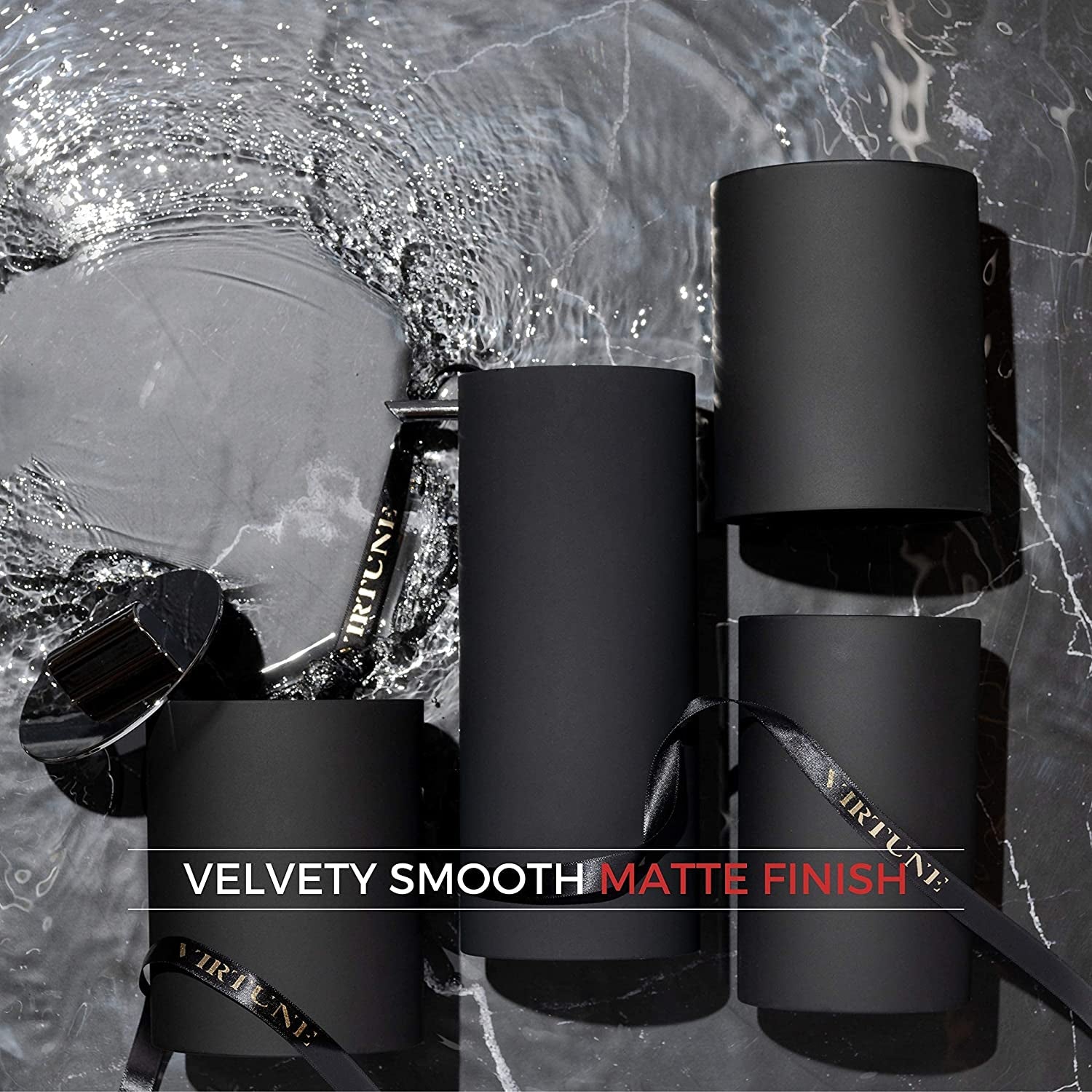Sleek Matte Black Bathroom Accessory Set 4 Pcs Complete Bathroom Set Modern Bathroom Decor Bathroom Organizer Accesorios Para Baños Toothbrush Holder Soap Dispenser Set Home Decor Clearance