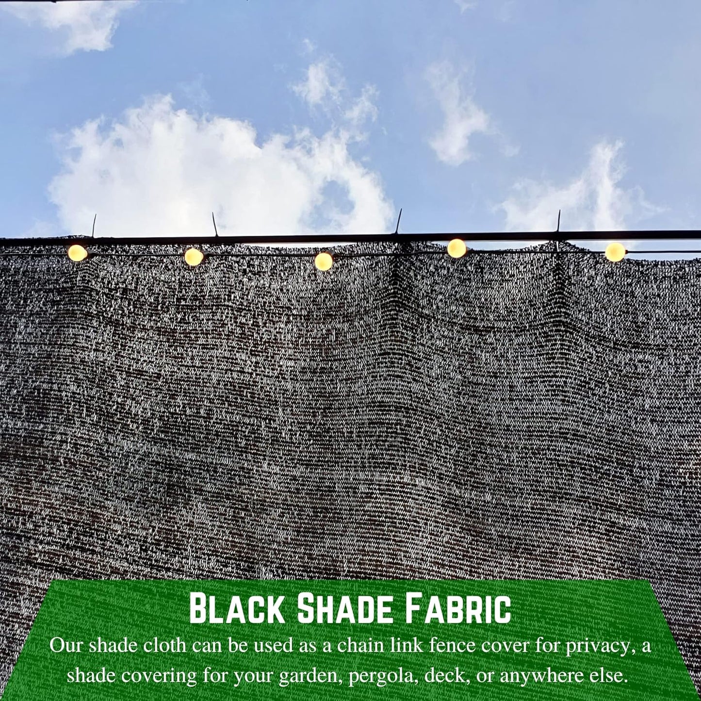 - Black Shade Cloth - 60% - (12' X 30') - Mesh Fabric for Fence Privacy Screen, Garden Shade, Mesh Fence Screening, Shade Cloth Rolls, Wind Screen