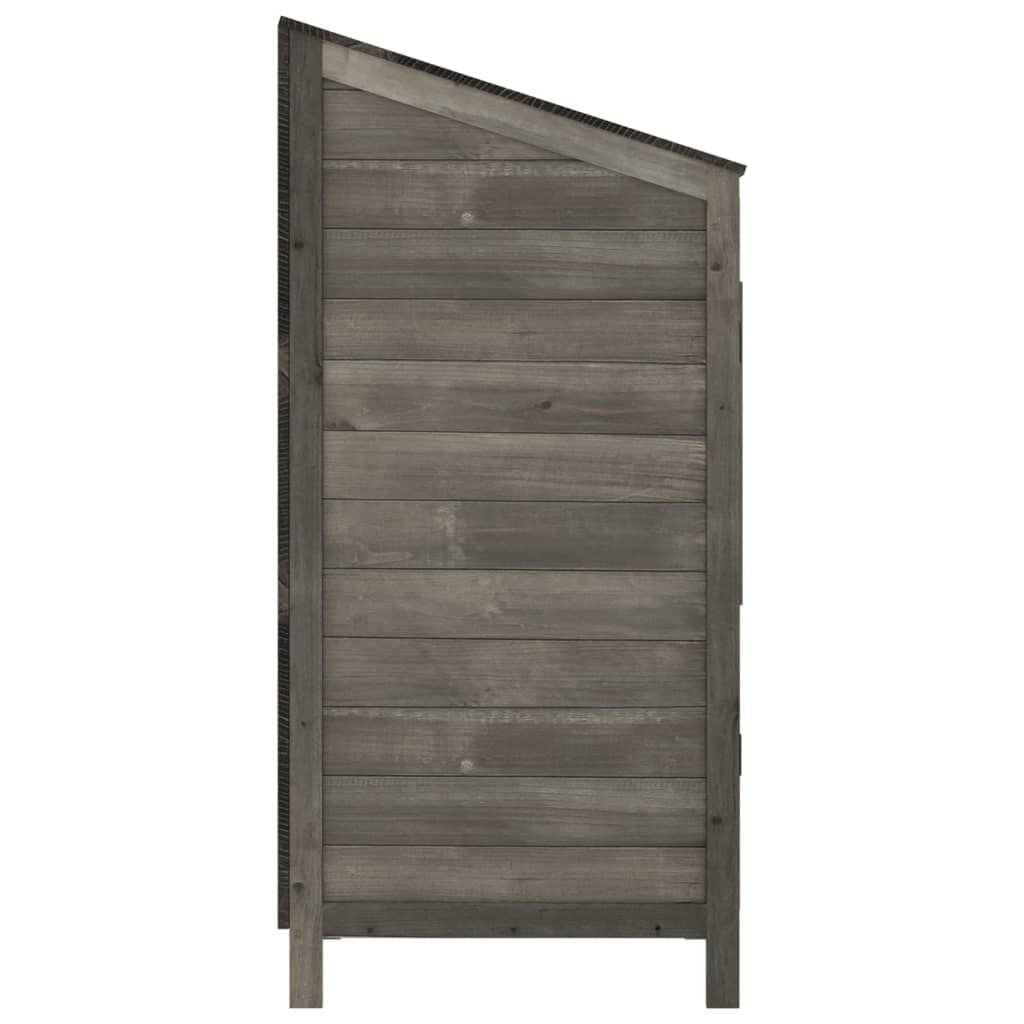 Garden Shed Anthracite Solid Fir Wood Compact Garden Shed