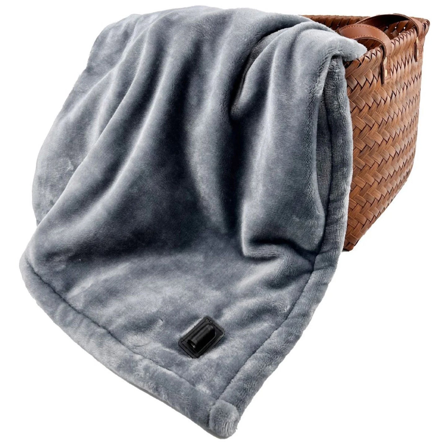 PATLOLLAV Gray Polyester Electric Blanket, Full
