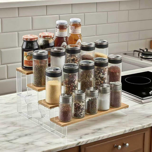 Spice Organizer,3 Tier Spice Rack Organizer for Countertop,Standing Seasoning Organizer,Kitchen Countertop Organizers and Storage Shelf