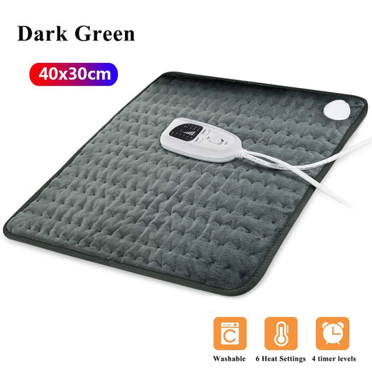110V-240V Electric Heating Pad Blanket Timer Physiotherapy Heating Pad for Shoulder Neck Back Spine Leg Pain Relief Winter Warm