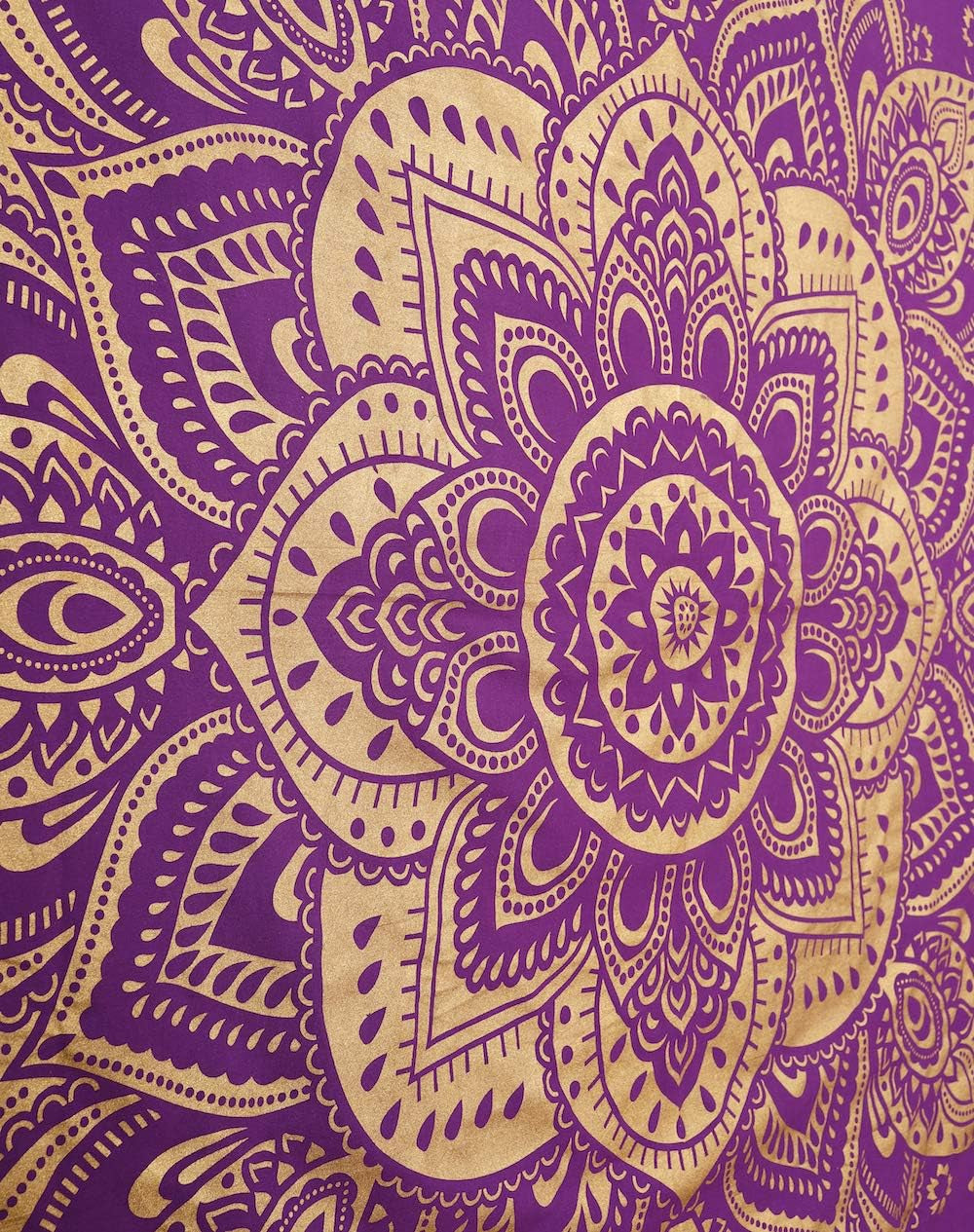 Purple Gold Passion Ombre Mandala Tapestry, Boho Mandala Tapestry, Wall Hanging, Gypsy Tapestry, 84 X 54 Inches