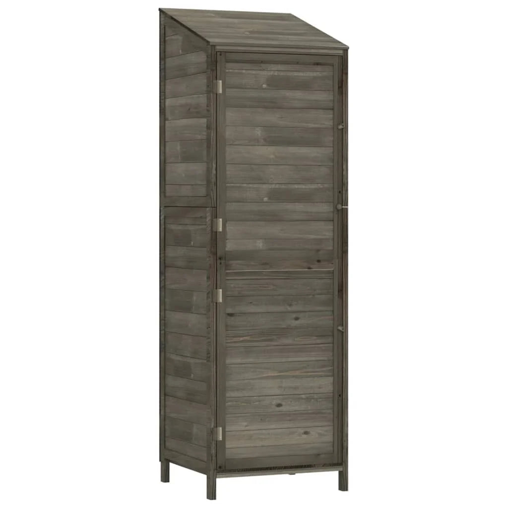 Garden Shed Anthracite Solid Fir Wood Medium Garden Shed