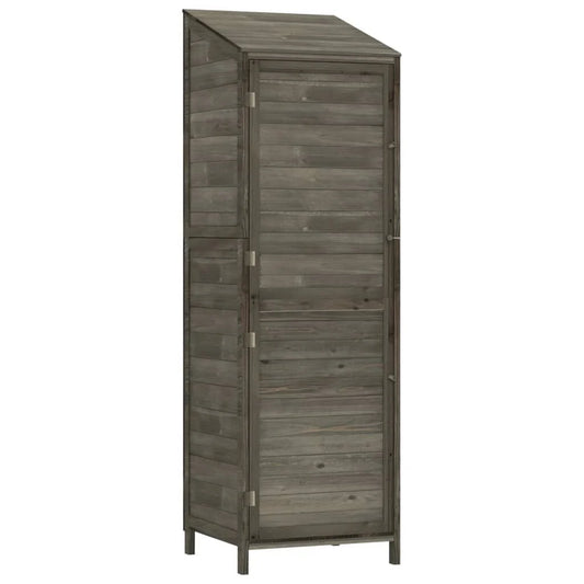 Garden Shed Anthracite Solid Fir Wood Medium Garden Shed