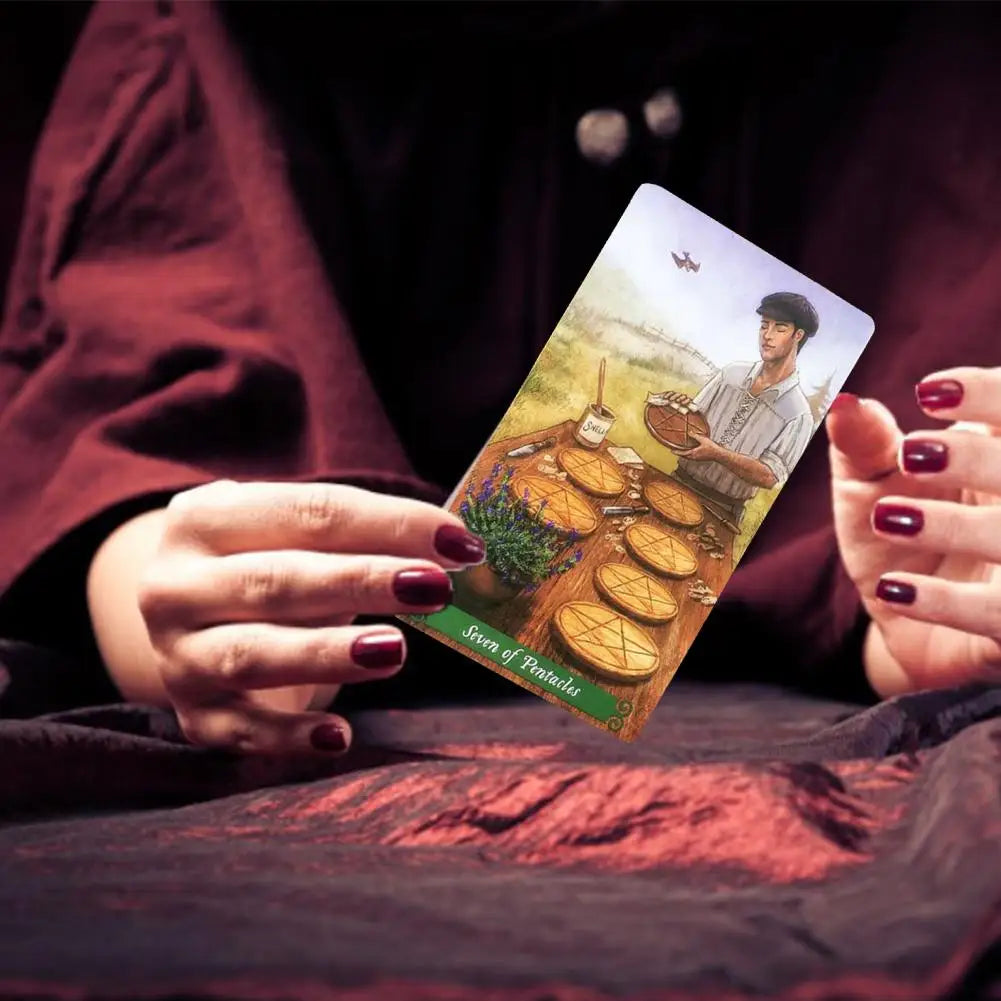 New Tarot Deck Oracles Cards Mysterious Divination Green Witch Tarot Cards for Women Girls Cards Game Board Game