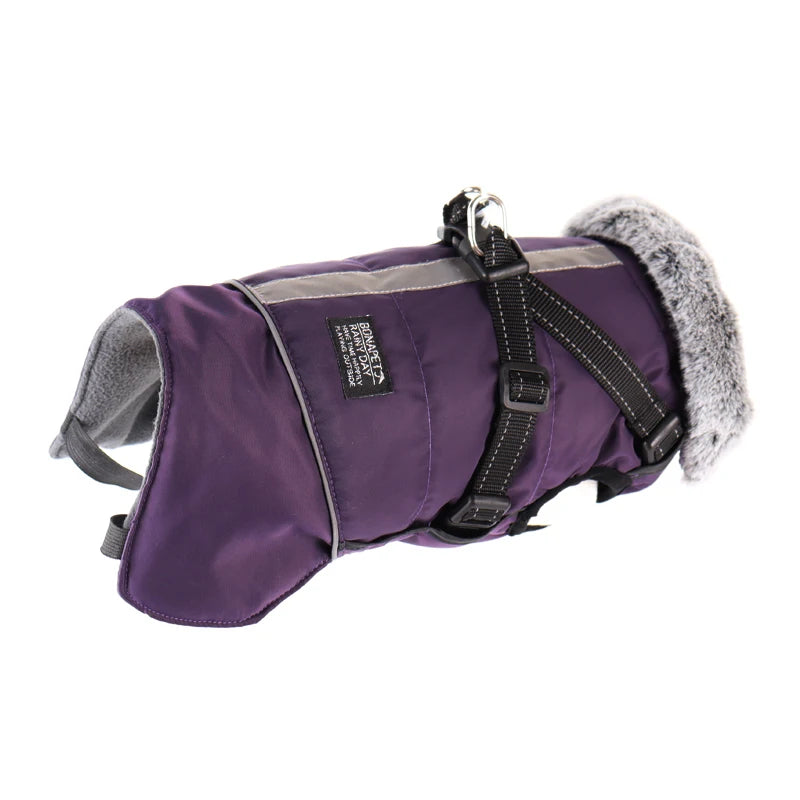 Pet Dog Winter Waterproof Jacket with Harness Small Dog Warm Clothes French Bulldog Reflective Big Dog Coat Chihuahua Outfits