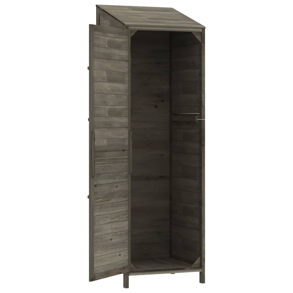 Garden Shed Anthracite Solid Fir Wood Medium Garden Shed