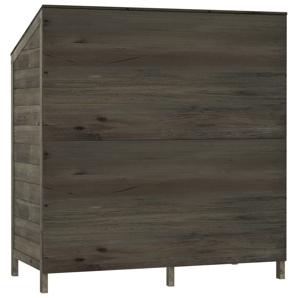Garden Shed Anthracite Solid Fir Wood Medium Garden Shed