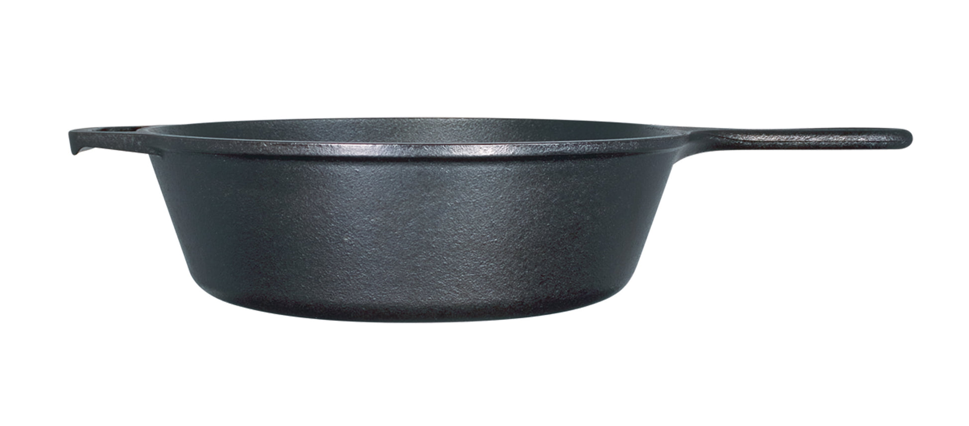 Cast Iron 12" Deep Cast Iron Seasoned Skillet, L10Dsk3, with Assist Handle