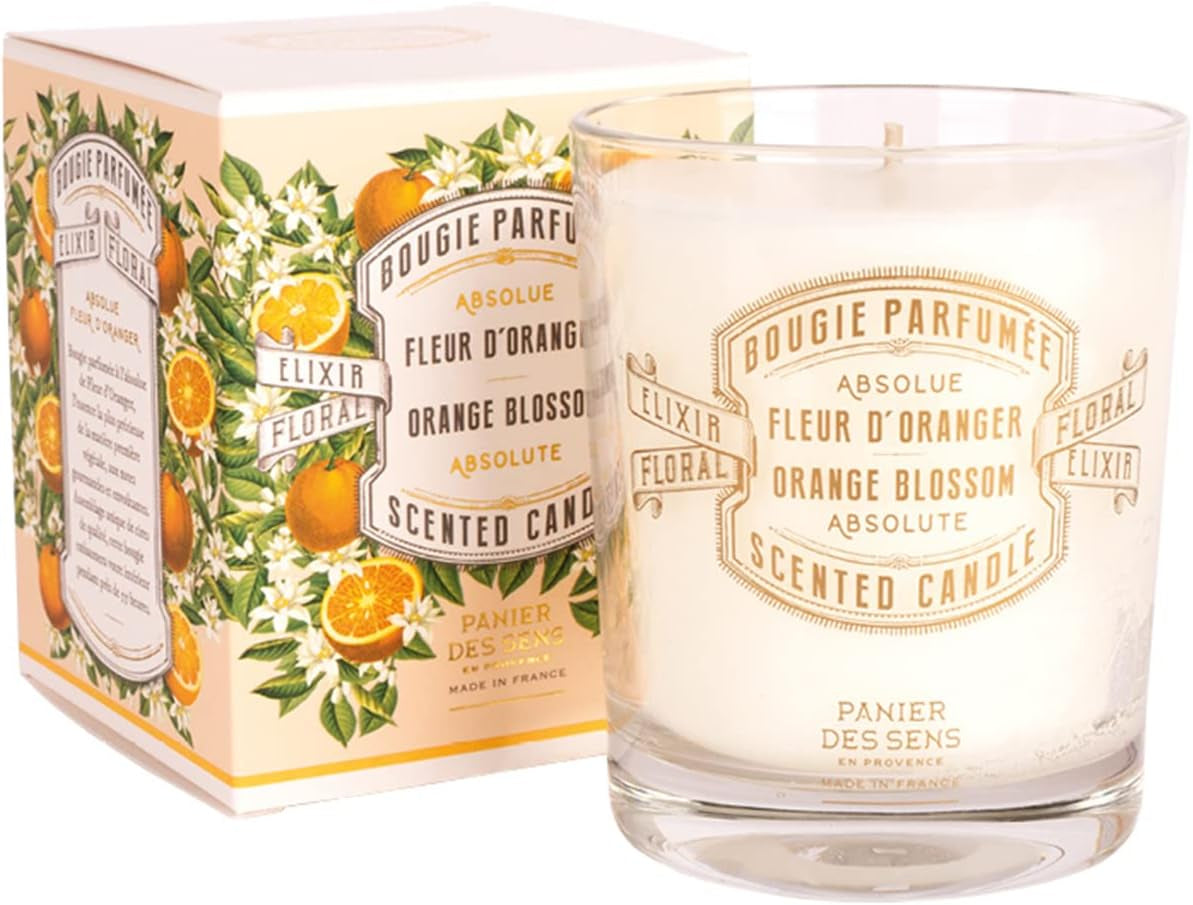 – Orange Blossom Candle - Long Lasting Scented Candles for Home – Gift – 100% Natural Cotton Wick – Decorative Candles Home Gifts - 6.3Oz