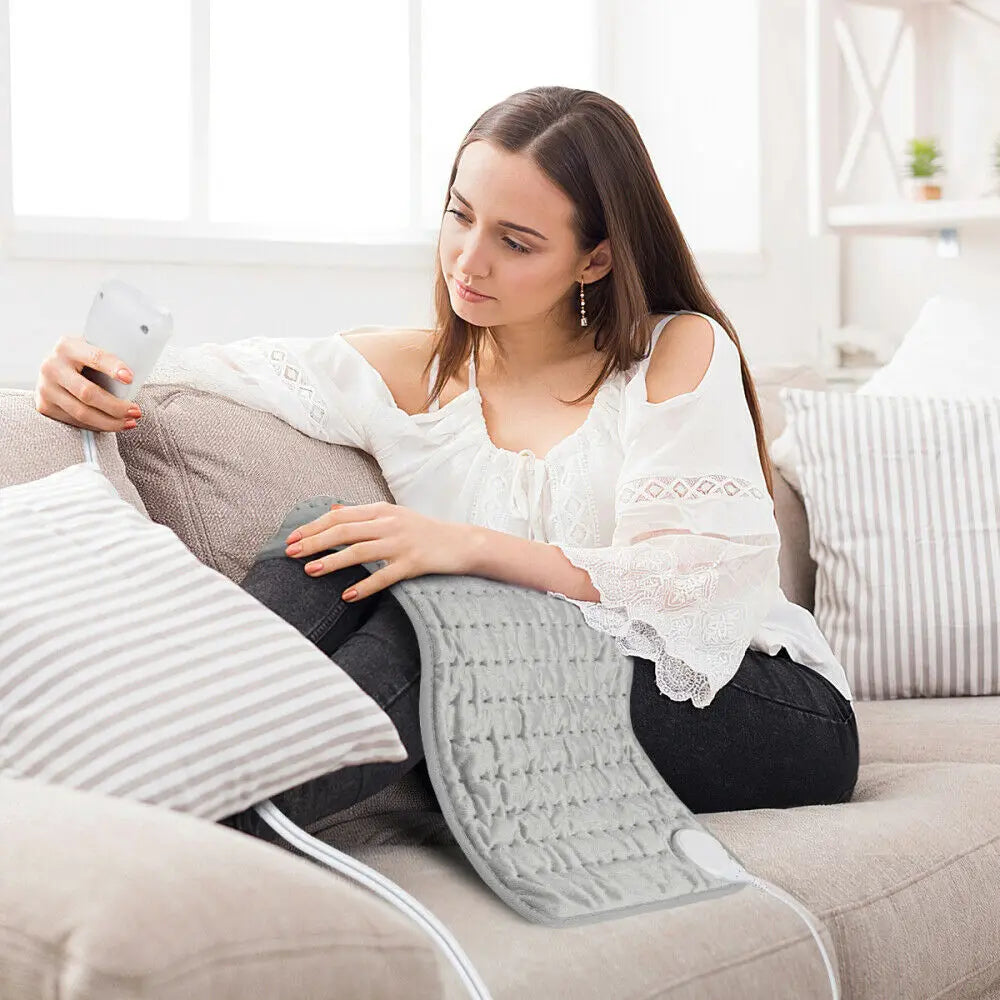 110V-240V Electric Heating Pad Blanket Timer Physiotherapy Heating Pad for Shoulder Neck Back Spine Leg Pain Relief Winter Warm