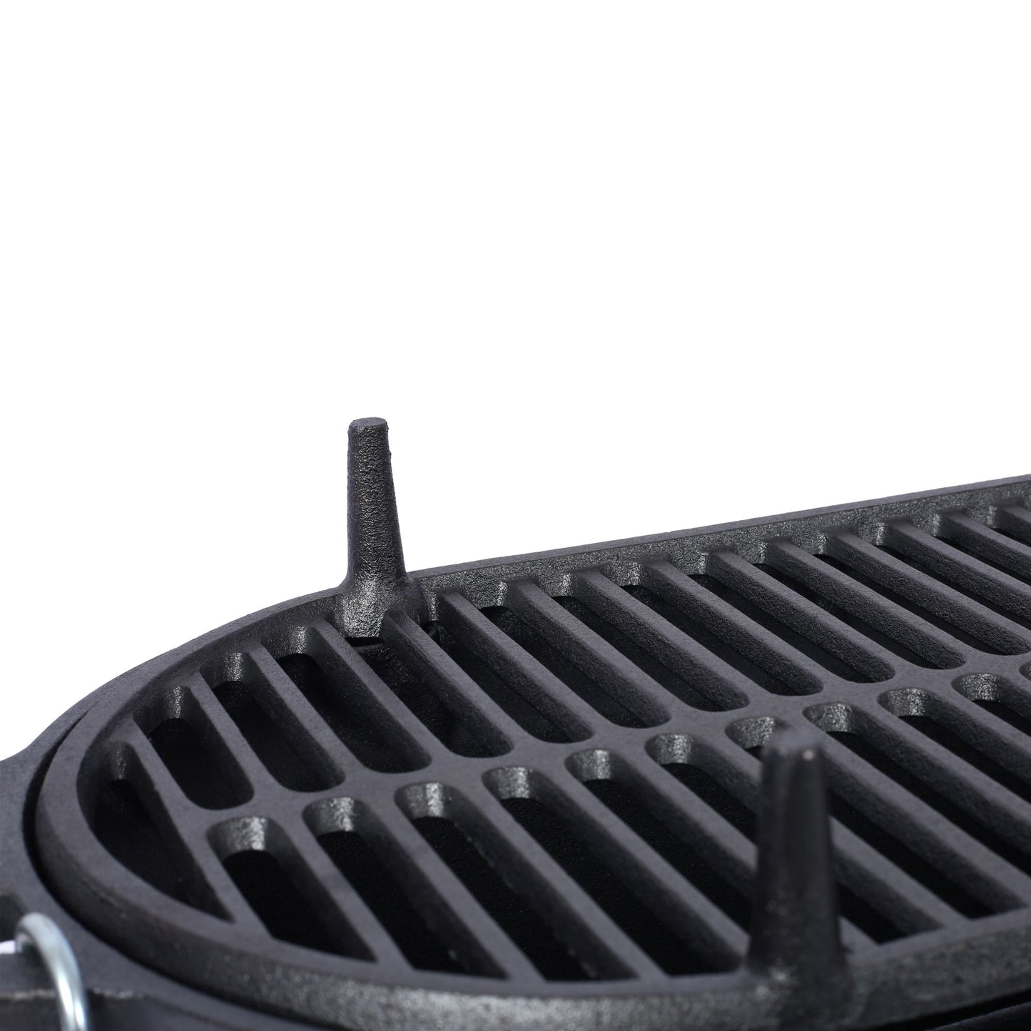 Outdoor Oval Cast Iron Grill, Portable Charcoal Grill, and Desktop Cast Iron Frying Pan