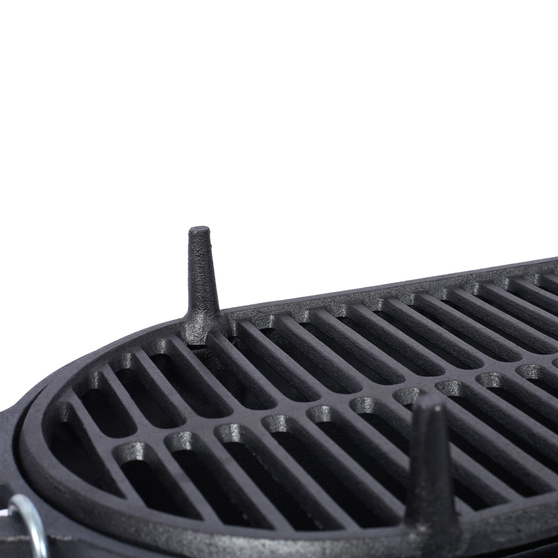 Outdoor Oval Cast Iron Grill, Portable Charcoal Grill, and Desktop Cast Iron Frying Pan