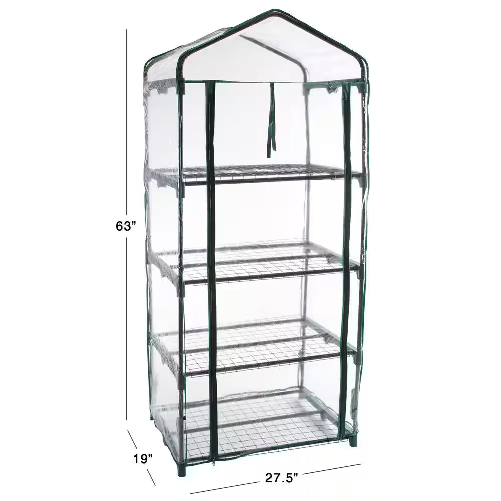 27.5 In. X 19 In. X 63 In. 4 Tier Greenhouse