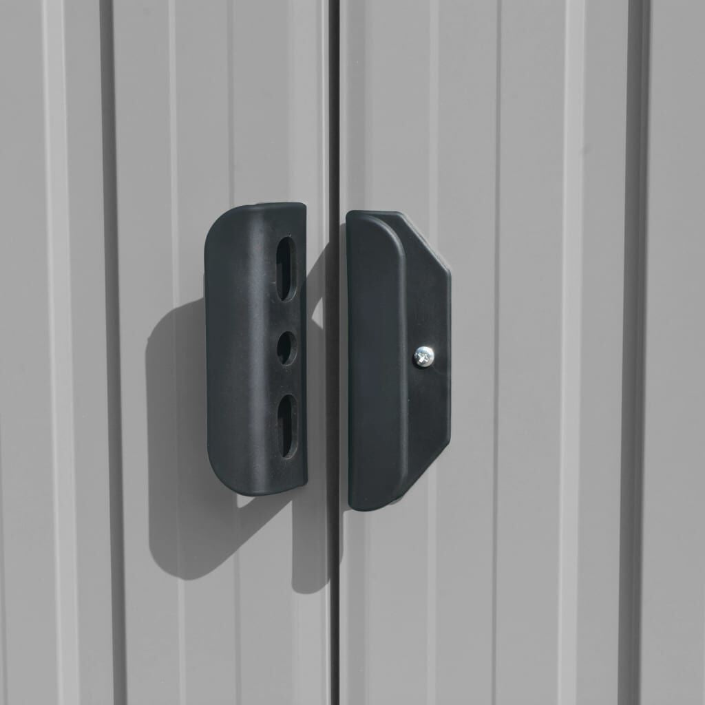 Garden Shed Gray Galvanized Steel 101.2 X 154.3 X 71.3 In