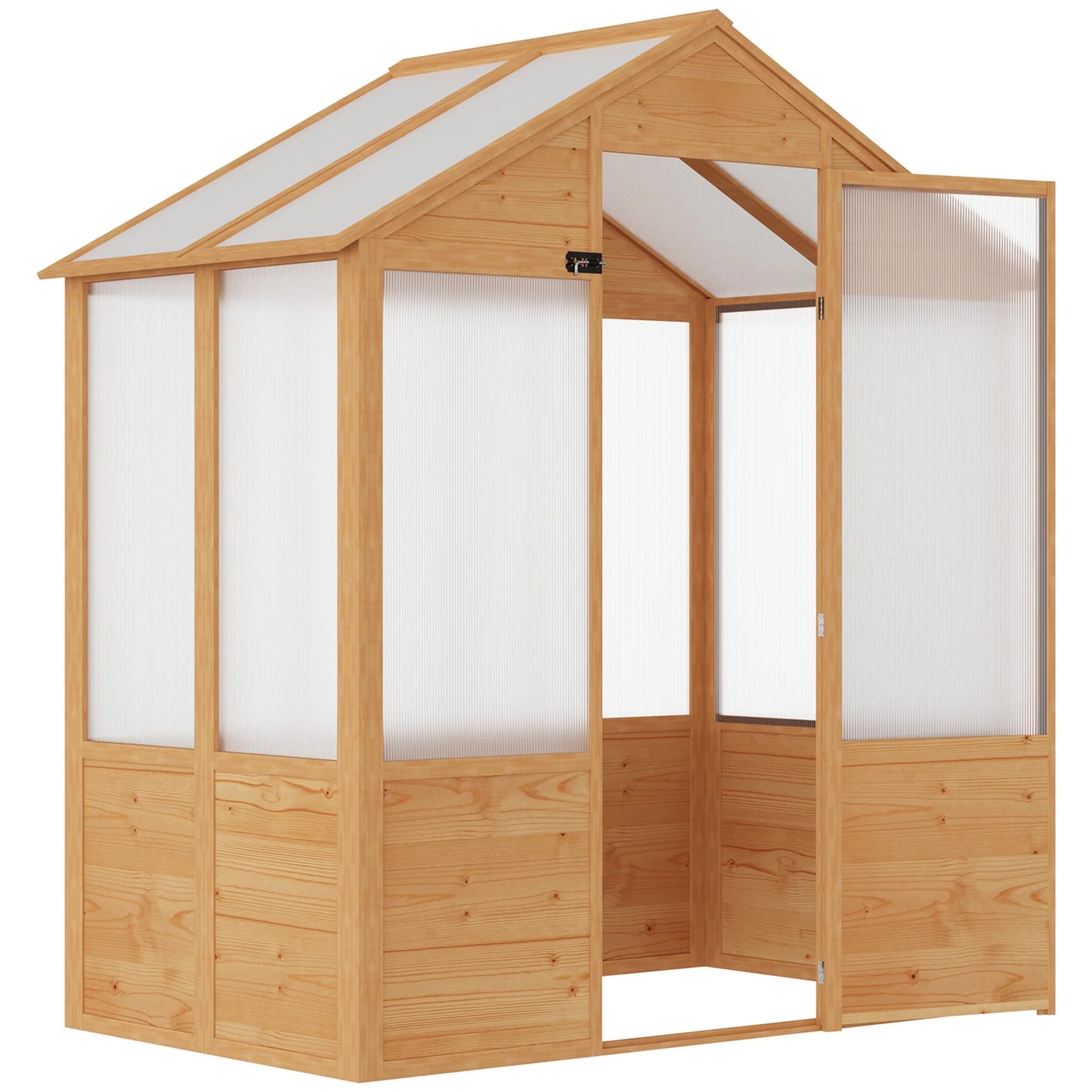 6' X 4' X 7' Walk-In Polycarbonate Greenhouse, Lockable Door