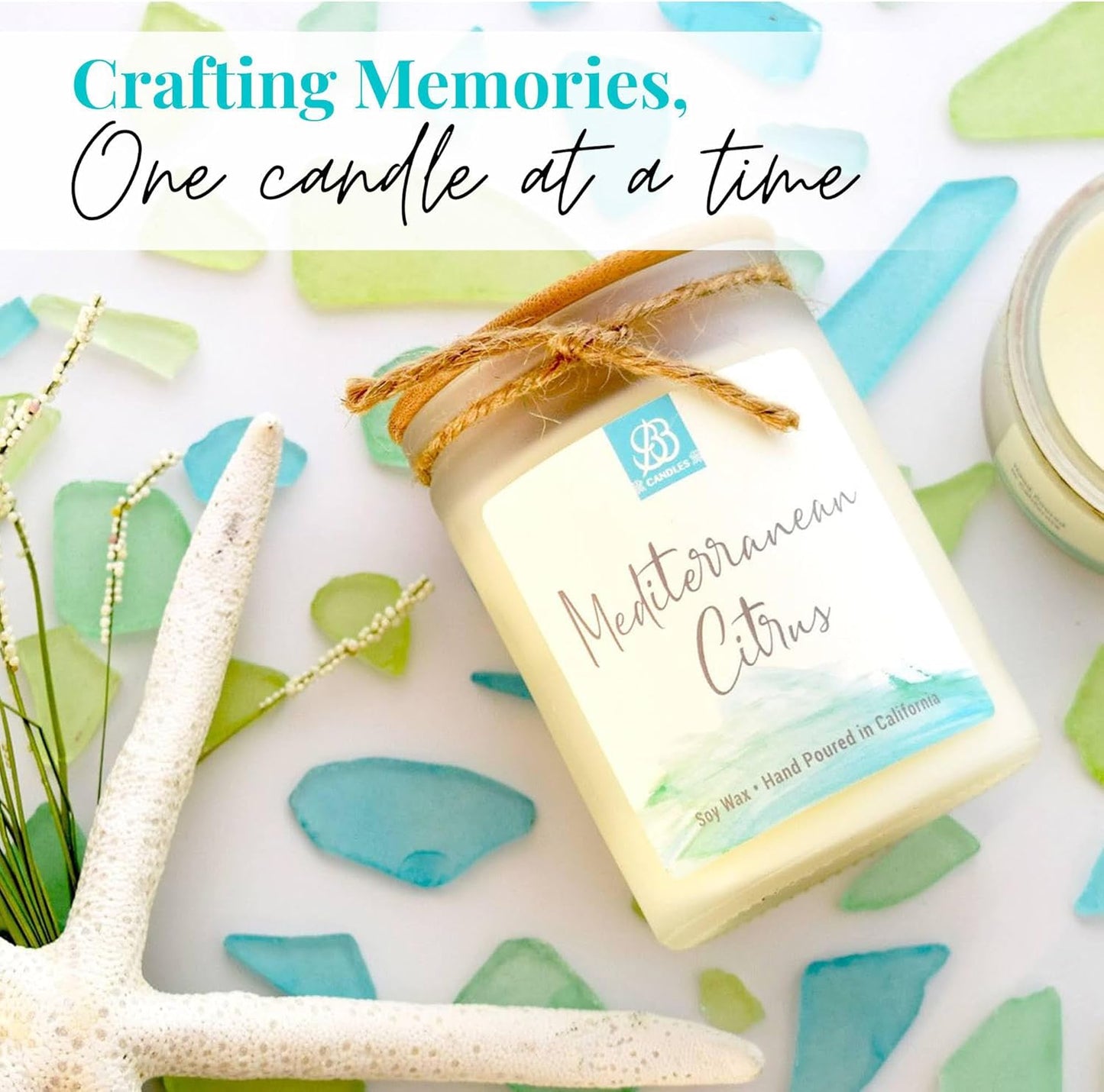 Coastal Essentials Natural Soy Hand Poured Artisan Candle, Paradise Scent, 12Oz, 90+ Hours Burn Time