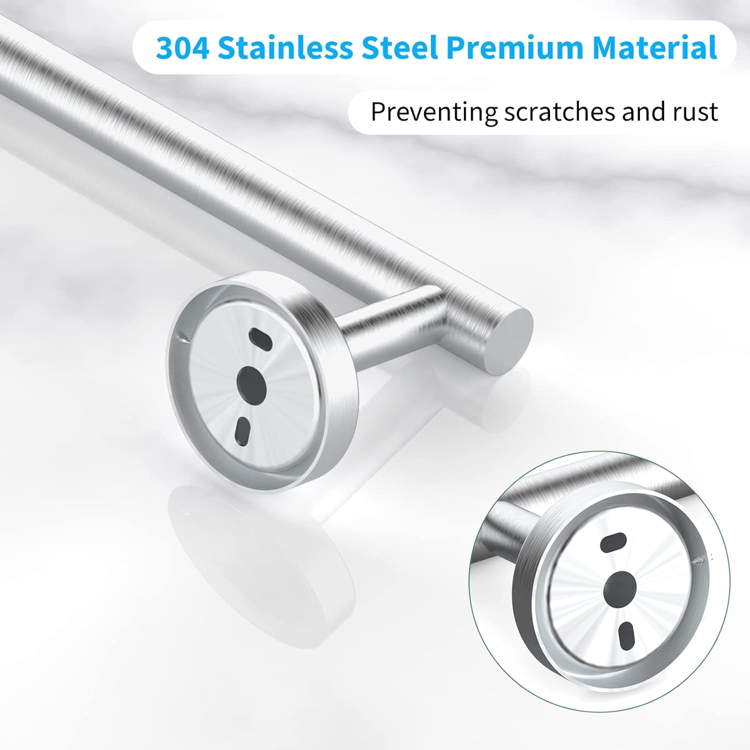 2 Pieces Brushed Nickel Bathroom Towel Bar, 24 Inch Double Towel Racks,Bathroom Towel Holder Towel Hanger for Bathroom Stainless Steel Wall Mount