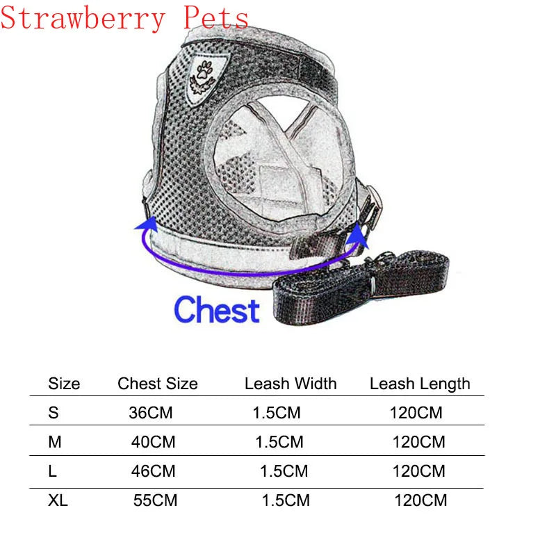Mesh Reflective Pet Dog Collar Leash Dog Harness Leash Set for Small Medium Large Dogs Nylon Puppy Dogs Cats Harness Leash Nice
