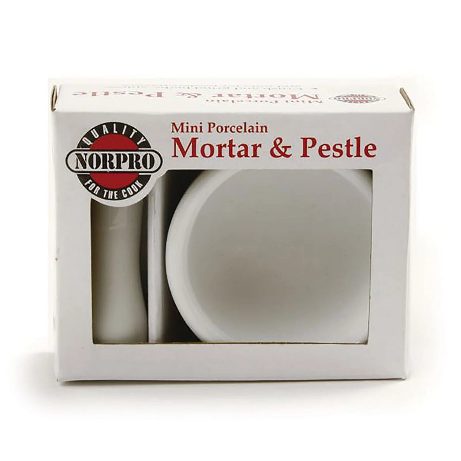 White Ceramic Mini Mortar and Pestle 2 Oz