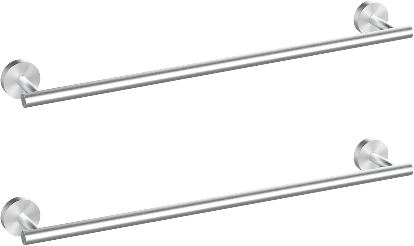 2 Pieces Brushed Nickel Bathroom Towel Bar, 24 Inch Double Towel Racks,Bathroom Towel Holder Towel Hanger for Bathroom Stainless Steel Wall Mount