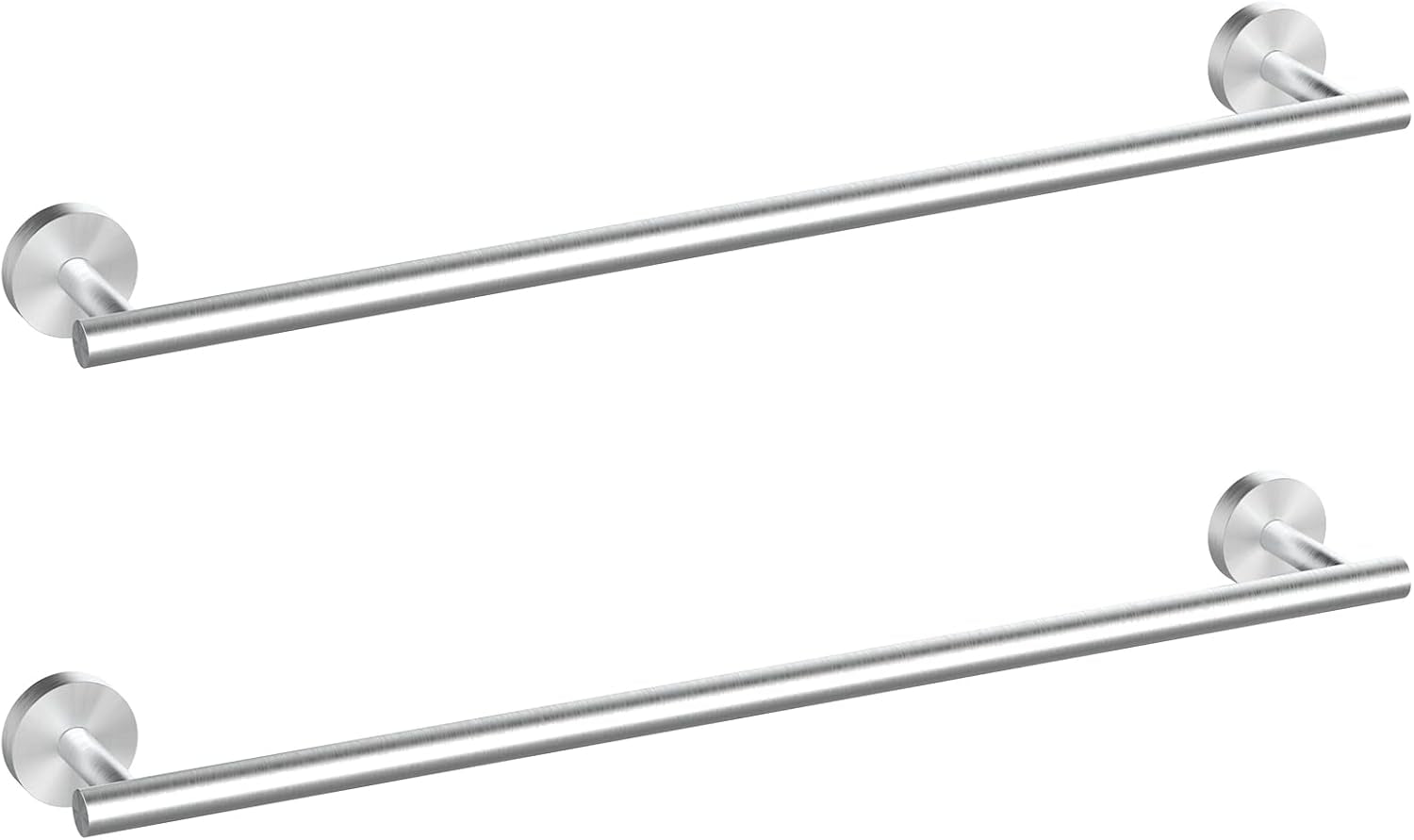 2 Pieces Brushed Nickel Bathroom Towel Bar, 24 Inch Double Towel Racks,Bathroom Towel Holder Towel Hanger for Bathroom Stainless Steel Wall Mount
