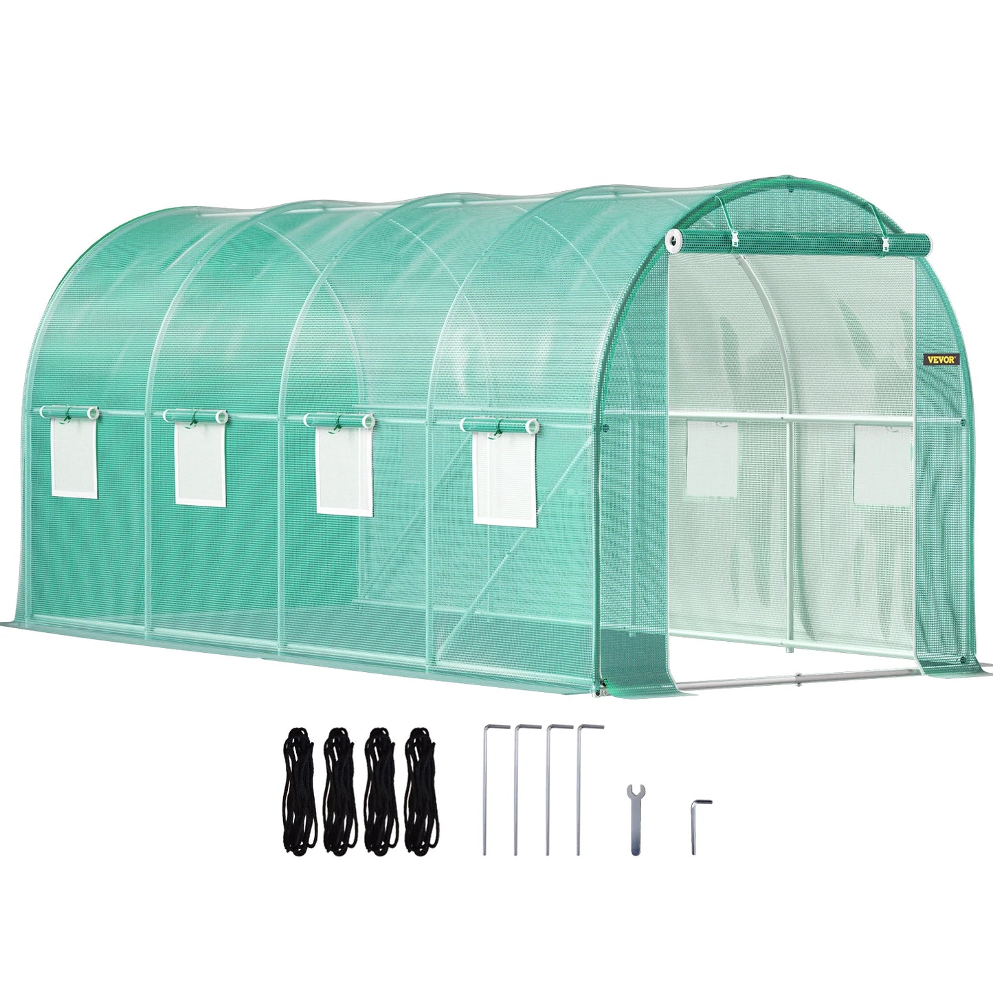 Walk-In Tunnel Greenhouse Galvanized Frame & Waterproof Cover 15X7X7/10X7X7/20X10X7/12X7X7 Ft Greenhouses & Cold Frames