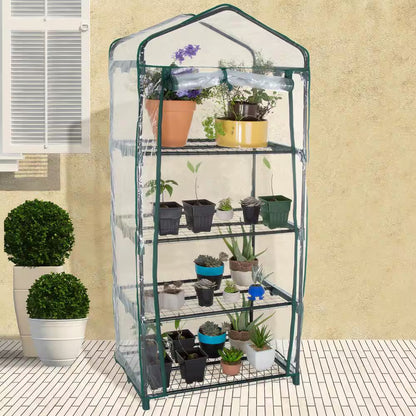 27.5 In. X 19 In. X 63 In. 4 Tier Greenhouse