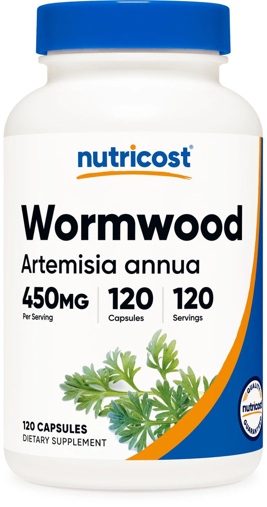 Wormwood Capsules 450Mg 120 Capsules - Gluten Free and Non-Gmo Supplement