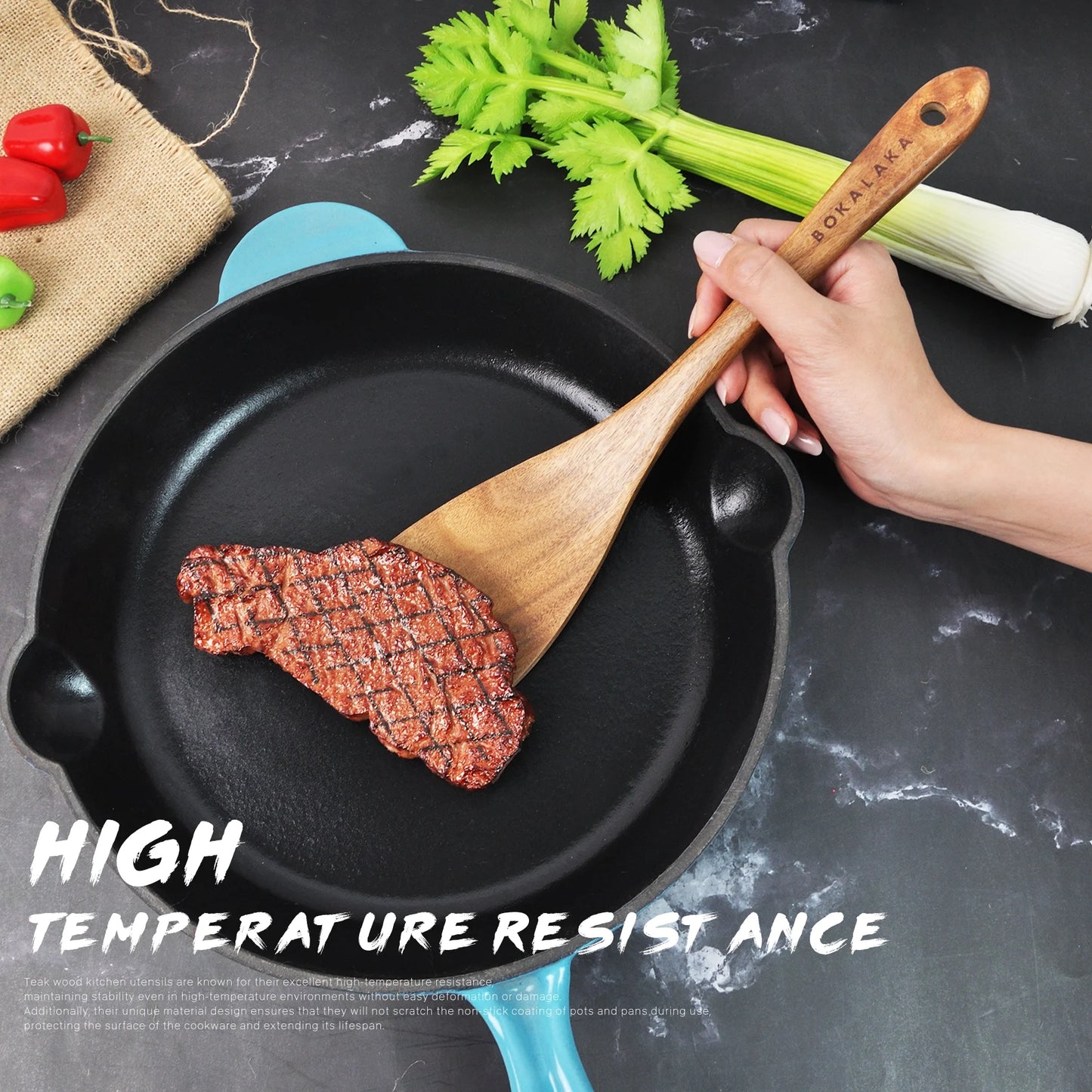 ​9-Piece Wooden Spoons for Cooking-Comfort-Grip Wooden Utensils for Cooking-Smooth Finish Wooden Cooking Utensils with Utensils Holder-Wooden Kitchen Utensil Set with Spoon Rest & Hooks