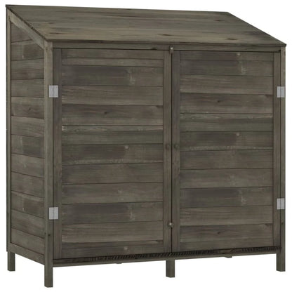 Garden Shed Anthracite Solid Fir Wood Compact Garden Shed