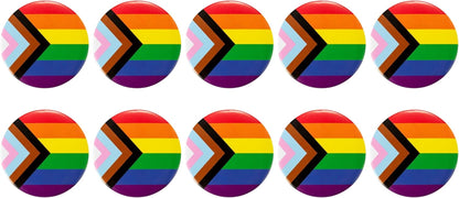 10/25/50Pcs Gay Pride Rainbow Round/Pronoun Button Pin - Perfect for LGBTQ Accessories, Gay Stuff, Pride Parades, LGBTQ Events, Pride Month, Promotional Events and Gift-Giving