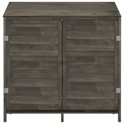 Garden Shed Anthracite Solid Fir Wood Medium Garden Shed