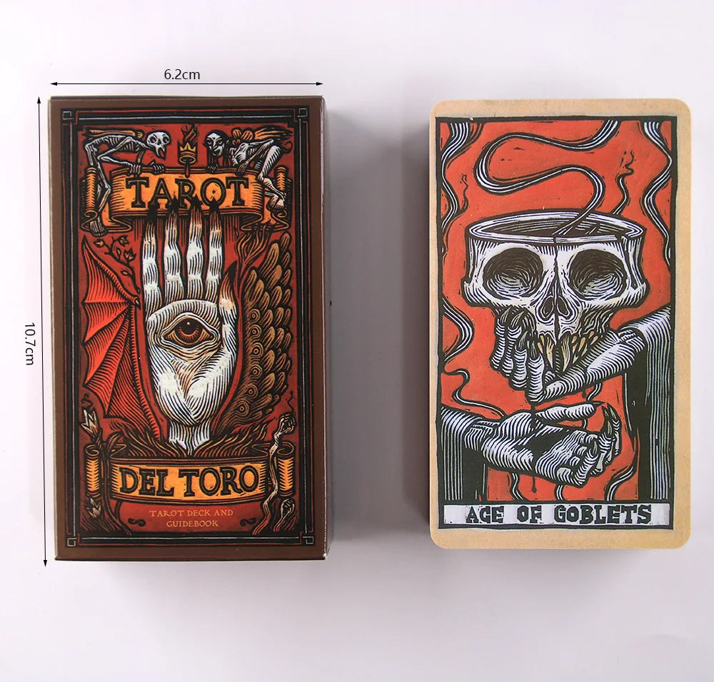 Tarot Del a Tarot Deck and Guidebook Inspired by the World of Guillermo Del Toro Novelty Book Beginners Card Game Deck Toy