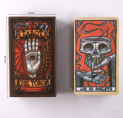 Tarot Del a Tarot Deck and Guidebook Inspired by the World of Guillermo Del Toro Novelty Book Beginners Card Game Deck Toy