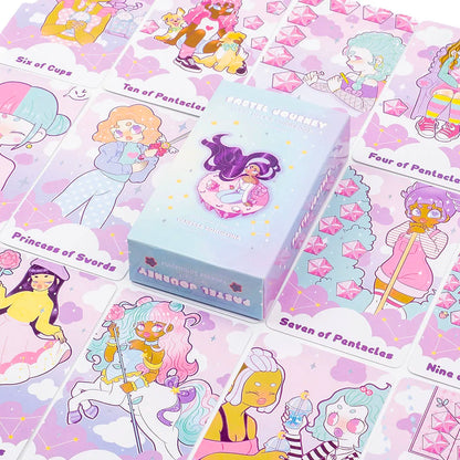 2024 New Style Pastel Journey Tarot Deck 78Pcs Tarot Cards Tarot Deck Collectible Oracle Card Set 10.4*6.1Cm