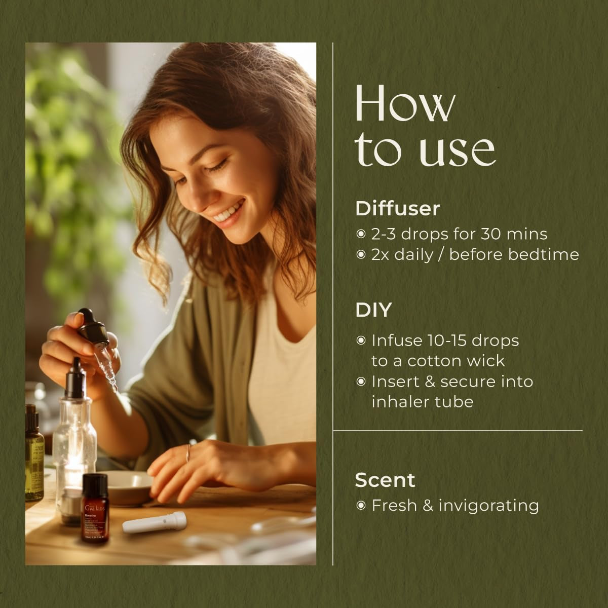 Breathe Essential Oil Blends - 100% Pure Natural Breathe Easy Essential Oils from Eucalyptus, Peppermint and More for Humidifier Cleaner (0.34 Fl Oz)