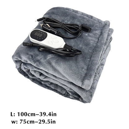PATLOLLAV Gray Polyester Electric Blanket, Full
