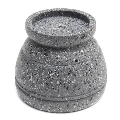 Pestle and Mortar,Natural Wooden Granite, 6.7 Inch Stone Cup & Crusher Set,Hand Grinder for Herbs, Spices, Pesto, & Guacamole,By