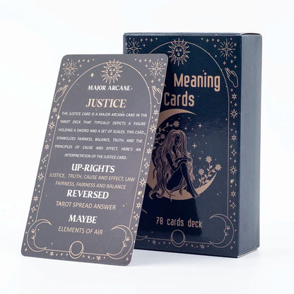 Meaning Tarot Cards 78 Cards Deck English Visions Divination Edition Board Game for Beginners Pocket Size Tarot Learning Deck