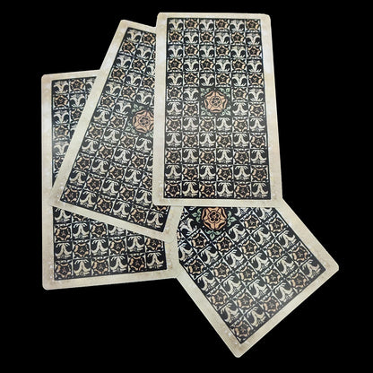 The Vintage Divination Tarot Deck, 78 Antique Style Tarot Cards with Guidebook, Standard Size: 4.75" X 2.75"