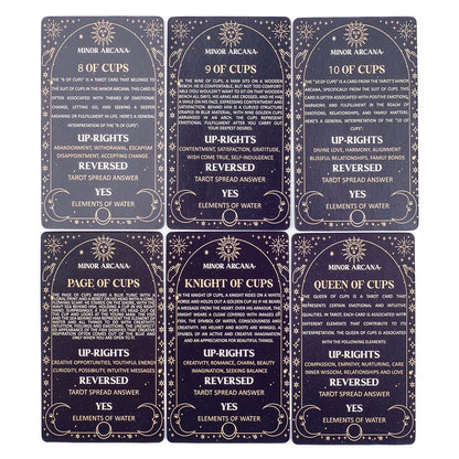 Meaning Tarot Cards 78 Cards Deck English Visions Divination Edition Board Game for Beginners Pocket Size Tarot Learning Deck
